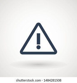 Exclamation Mark Hazard Warning Symbol Icon Caution Vector Design Illustration. Flat illustration.