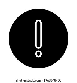 Exclamation mark. Exclamation mark. Hazard warning symbol. Flat design style. Vector EPS 10.