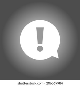  Exclamation mark.  Exclamation mark. Hazard warning symbol. Flat design style. Vector EPS 10.