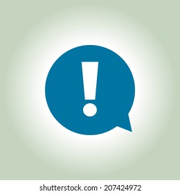  Exclamation mark.  Exclamation mark. Hazard warning symbol. Flat design style. Vector EPS 10.