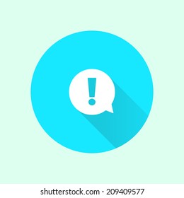  Exclamation mark.  Exclamation mark. Hazard warning symbol. Flat design style. Vector EPS 10.