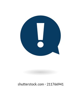  Exclamation mark.  Exclamation mark. Hazard warning symbol. Flat design style. Vector EPS 10.