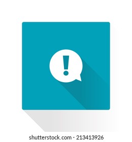  Exclamation mark.  Exclamation mark. Hazard warning symbol. Flat design style. Vector EPS 10.