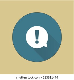  Exclamation mark.  Exclamation mark. Hazard warning symbol. Flat design style. Vector EPS 10.