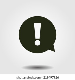  Exclamation mark.  Exclamation mark. Hazard warning symbol. Flat design style. Vector EPS 10.
