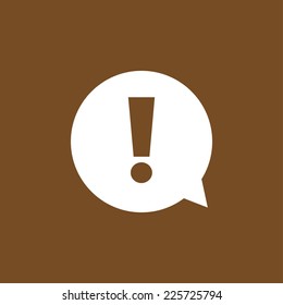  Exclamation mark.  Exclamation mark. Hazard warning symbol. Flat design style. Vector EPS 10.