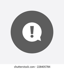  Exclamation mark.  Exclamation mark. Hazard warning symbol. Flat design style. Vector EPS 10.