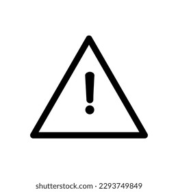 Exclamation Mark Hazard Warning Symbol Icon Vector Design Illustration on white background..eps