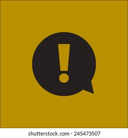  Exclamation mark.  Exclamation mark. Hazard warning symbol. Flat design style. Vector EPS 10.