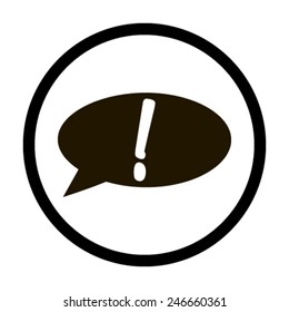 Exclamation mark. Hazard warning symbol. Flat design style. Vector EPS 10.
