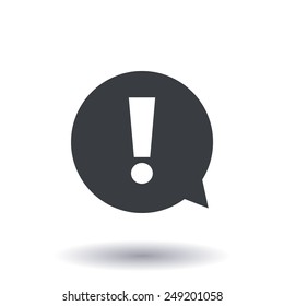  Exclamation mark.  Exclamation mark. Hazard warning symbol. Flat design style. Vector EPS 10.