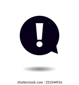 Exclamation mark.  Exclamation mark. Hazard warning symbol. Flat design style. Vector EPS 10.