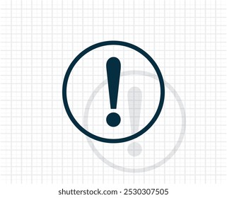 Exclamación. Exclamación. Símbolo de advertencia de peligro. Estilo de diseño plano. Vector 10.