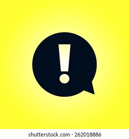  Exclamation mark.  Exclamation mark. Hazard warning symbol. Flat design style. Vector EPS 10.