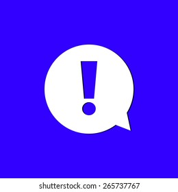  Exclamation mark.  Exclamation mark. Hazard warning symbol. Flat design style. Vector EPS 10.