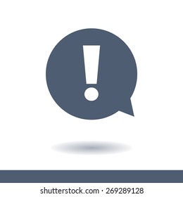  Exclamation mark.  Exclamation mark. Hazard warning symbol. Flat design style. Vector EPS 10.