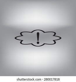 Exclamation mark. Exclamation mark. Hazard warning symbol. Flat design style. Vector EPS 10.