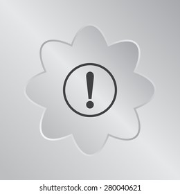 Exclamation mark. Exclamation mark. Hazard warning symbol. Flat design style. Vector EPS 10.