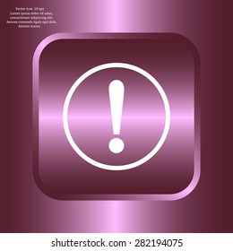Exclamation mark. Exclamation mark. Hazard warning symbol. Flat design style. Vector EPS 10.