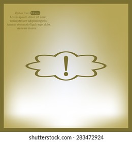 Exclamation mark. Exclamation mark. Hazard warning symbol. Flat design style. Vector EPS 10.
