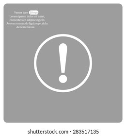 Exclamation mark. Exclamation mark. Hazard warning symbol. Flat design style. Vector EPS 10.