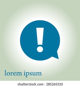  Exclamation mark.  Exclamation mark. Hazard warning symbol. Flat design style. Vector EPS 10.