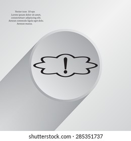 Exclamation mark. Exclamation mark. Hazard warning symbol. Flat design style. Vector EPS 10.