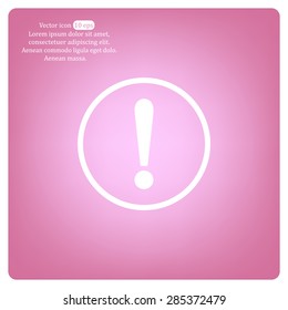 Exclamation mark. Exclamation mark. Hazard warning symbol. Flat design style. Vector EPS 10.