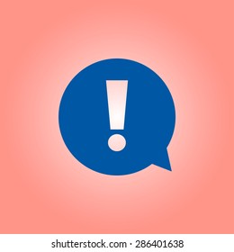  Exclamation mark.  Exclamation mark. Hazard warning symbol. Flat design style. Vector EPS 10.