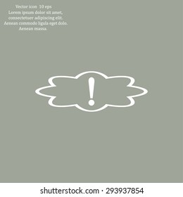 Exclamation mark. Exclamation mark. Hazard warning symbol. Flat design style. Vector EPS 10.