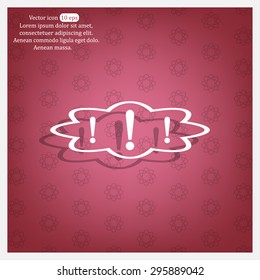 Exclamation mark. Exclamation mark. Hazard warning symbol. Flat design style. Vector EPS 10.