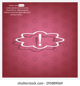 Exclamation mark. Exclamation mark. Hazard warning symbol. Flat design style. Vector EPS 10.