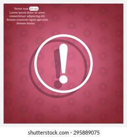 Exclamation mark. Exclamation mark. Hazard warning symbol. Flat design style. Vector EPS 10.