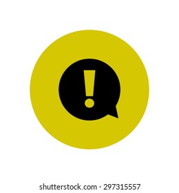  Exclamation mark.  Exclamation mark. Hazard warning symbol. Flat design style. Vector EPS 10.