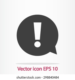  Exclamation mark.  Exclamation mark. Hazard warning symbol. Flat design style. Vector EPS 10.