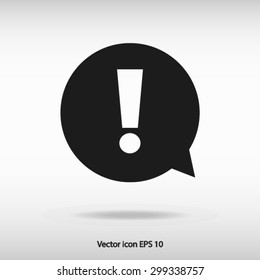  Exclamation mark.  Exclamation mark. Hazard warning symbol. Flat design style. Vector EPS 10.
