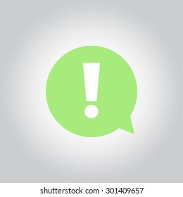  Exclamation mark.  Exclamation mark. Hazard warning symbol. Flat design style. Vector EPS 10.