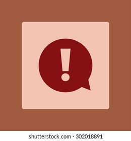 Exclamation mark.  Exclamation mark. Hazard warning symbol. Flat design style. Vector EPS 10.