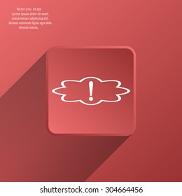 Exclamation mark. Exclamation mark. Hazard warning symbol. Flat design style. Vector EPS 10.