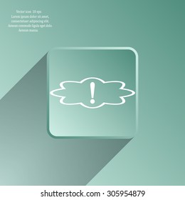 Exclamation mark. Exclamation mark. Hazard warning symbol. Flat design style. Vector EPS 10.