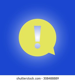  Exclamation mark.  Exclamation mark. Hazard warning symbol. Flat design style. Vector EPS 10.