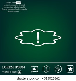 Exclamation mark. Exclamation mark. Hazard warning symbol. Flat design style. Vector EPS 10.