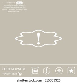 Exclamation mark. Exclamation mark. Hazard warning symbol. Flat design style. Vector EPS 10.