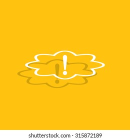 Exclamation mark. Exclamation mark. Hazard warning symbol. Flat design style. Vector EPS 10.