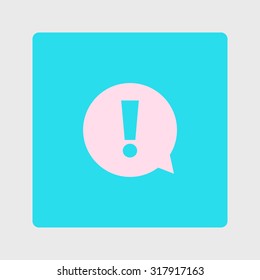  Exclamation mark.  Exclamation mark. Hazard warning symbol. Flat design style. Vector EPS 10.
