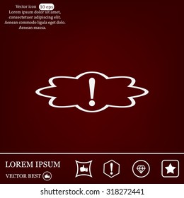 Exclamation mark. Exclamation mark. Hazard warning symbol. Flat design style. Vector EPS 10.