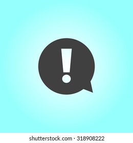  Exclamation mark.  Exclamation mark. Hazard warning symbol. Flat design style. Vector EPS 10.