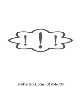Exclamation mark. Exclamation mark. Hazard warning symbol. Flat design style. Vector EPS 10.
