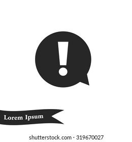  Exclamation mark.  Exclamation mark. Hazard warning symbol. Flat design style. Vector EPS 10.