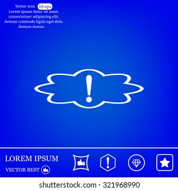 Exclamation mark. Exclamation mark. Hazard warning symbol. Flat design style. Vector EPS 10.